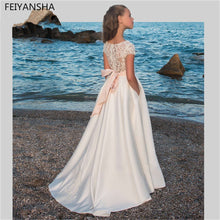 Load image into Gallery viewer, New Arrivals Lace Beading Stone Flower Girls Gowns Kids Pageant Dresses First Communion Dresses For Weddings Vestidos deminha