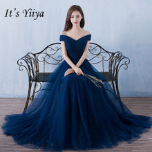 Load image into Gallery viewer, It's Yiiya bridesmaid dresses Elegant long wedding party dress Plus size royal blue bridesmaid dress Tulle Robe Soiree DSYA003