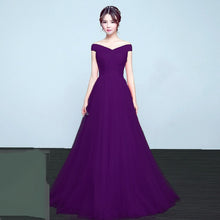 Load image into Gallery viewer, It's Yiiya bridesmaid dresses Elegant long wedding party dress Plus size royal blue bridesmaid dress Tulle Robe Soiree DSYA003