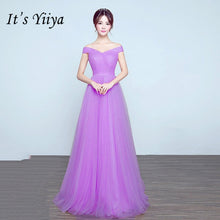 Load image into Gallery viewer, It's Yiiya bridesmaid dresses Elegant long wedding party dress Plus size royal blue bridesmaid dress Tulle Robe Soiree DSYA003