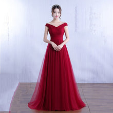 Load image into Gallery viewer, It's Yiiya bridesmaid dresses Elegant long wedding party dress Plus size royal blue bridesmaid dress Tulle Robe Soiree DSYA003