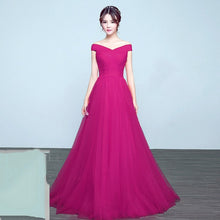 Load image into Gallery viewer, It's Yiiya bridesmaid dresses Elegant long wedding party dress Plus size royal blue bridesmaid dress Tulle Robe Soiree DSYA003